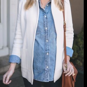 J. Crew Cream Sophie Sweater Blazer size medium